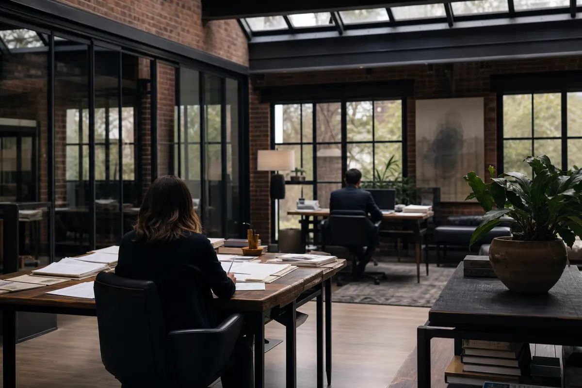 Editorial marketing planning scene for Legal News in New Scotland, New York