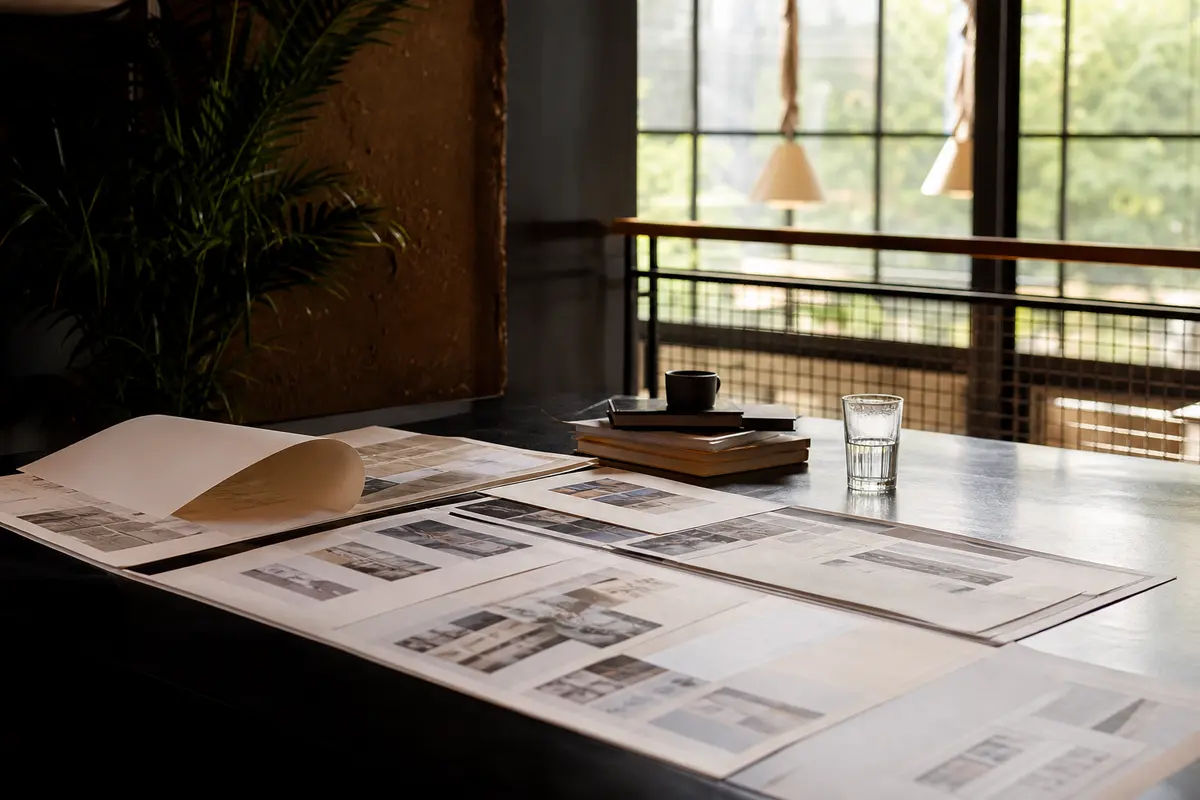 Editorial marketing planning scene for AI SEO in Union, New York