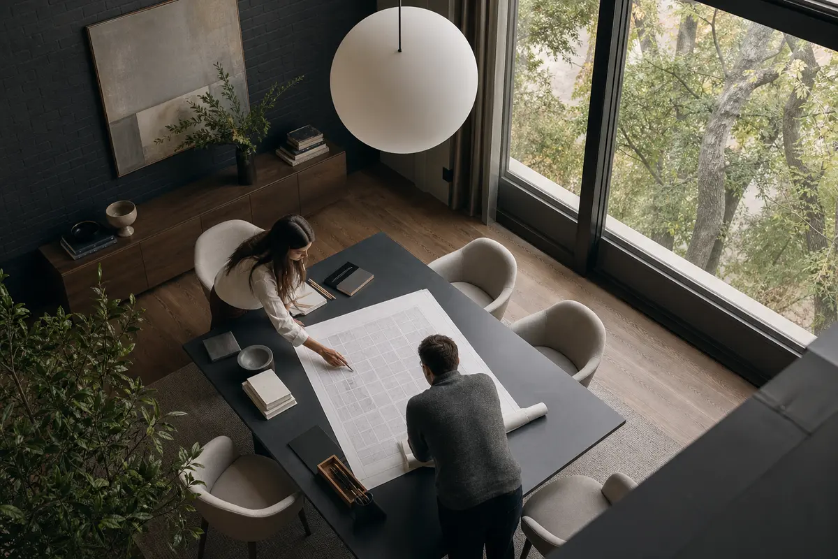 Editorial marketing planning scene for Windsor, New York