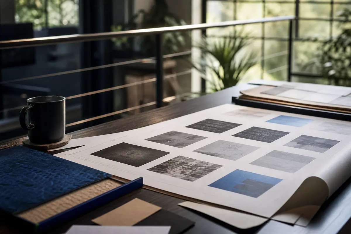 Editorial marketing planning scene for Amityville, New York