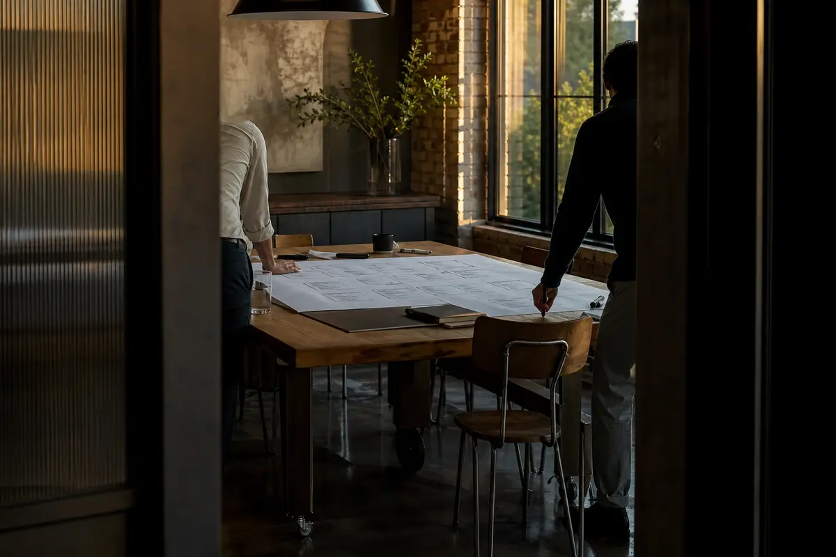 Editorial marketing planning scene for Kinderhook, New York