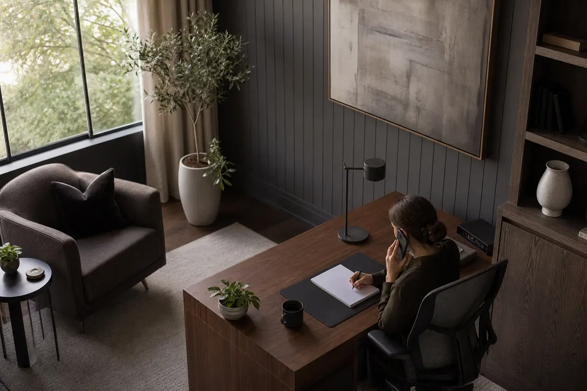 Editorial intake planning scene for Intake Coach in Hyde Park, New York