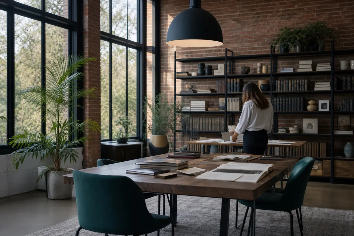 Editorial marketing planning scene for AI SEO in Red Hook, New York