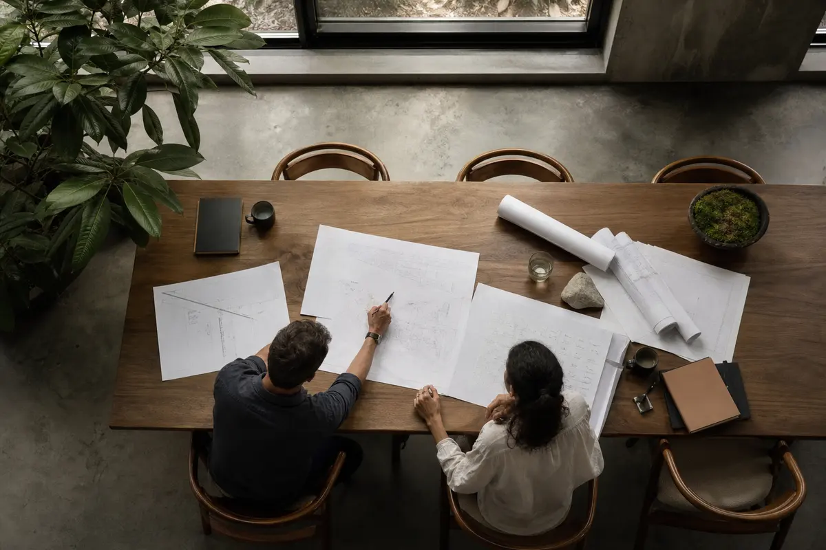Editorial platform planning scene for ROI Dashboard in Newstead, New York
