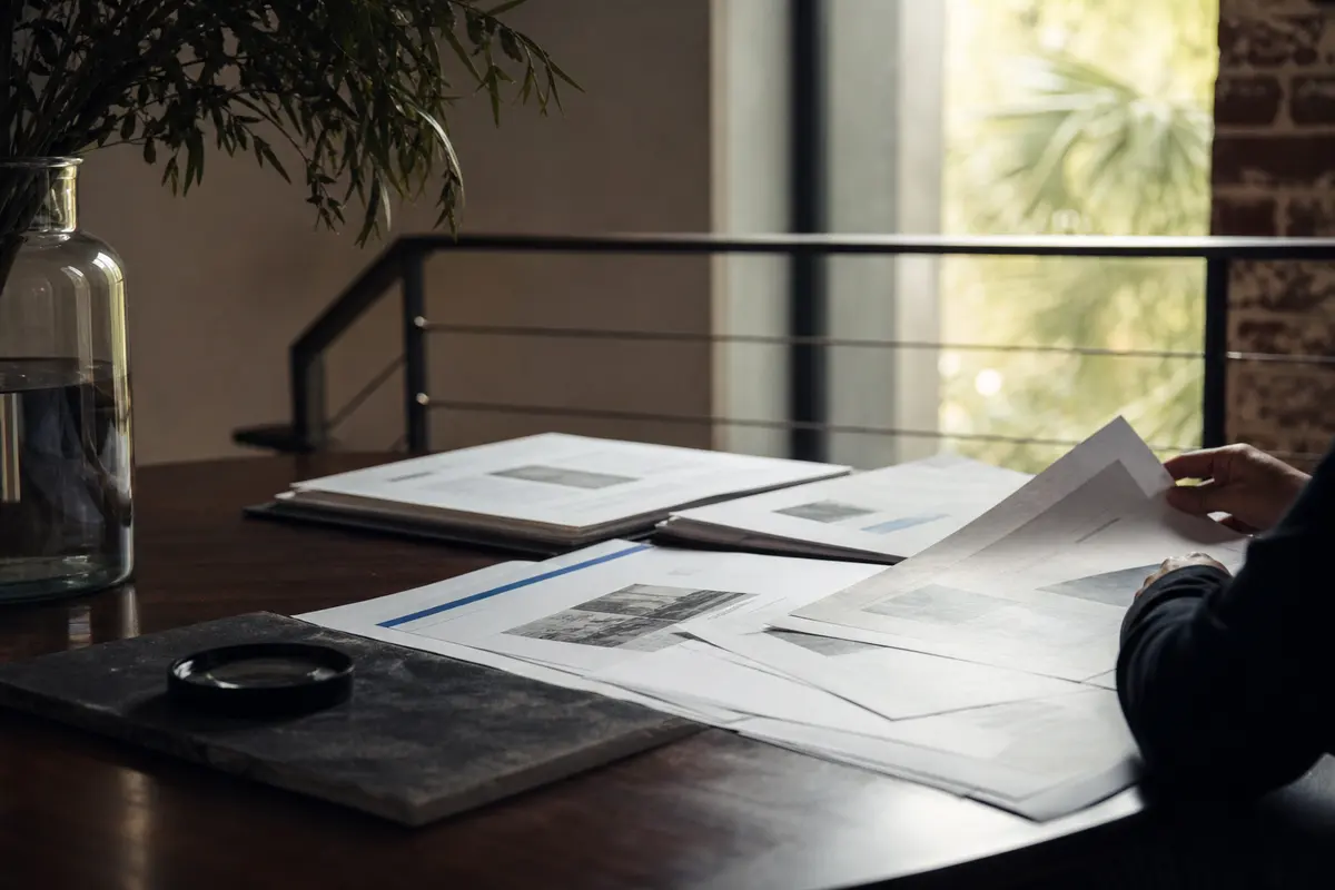 Editorial marketing planning scene for Harrietstown, New York