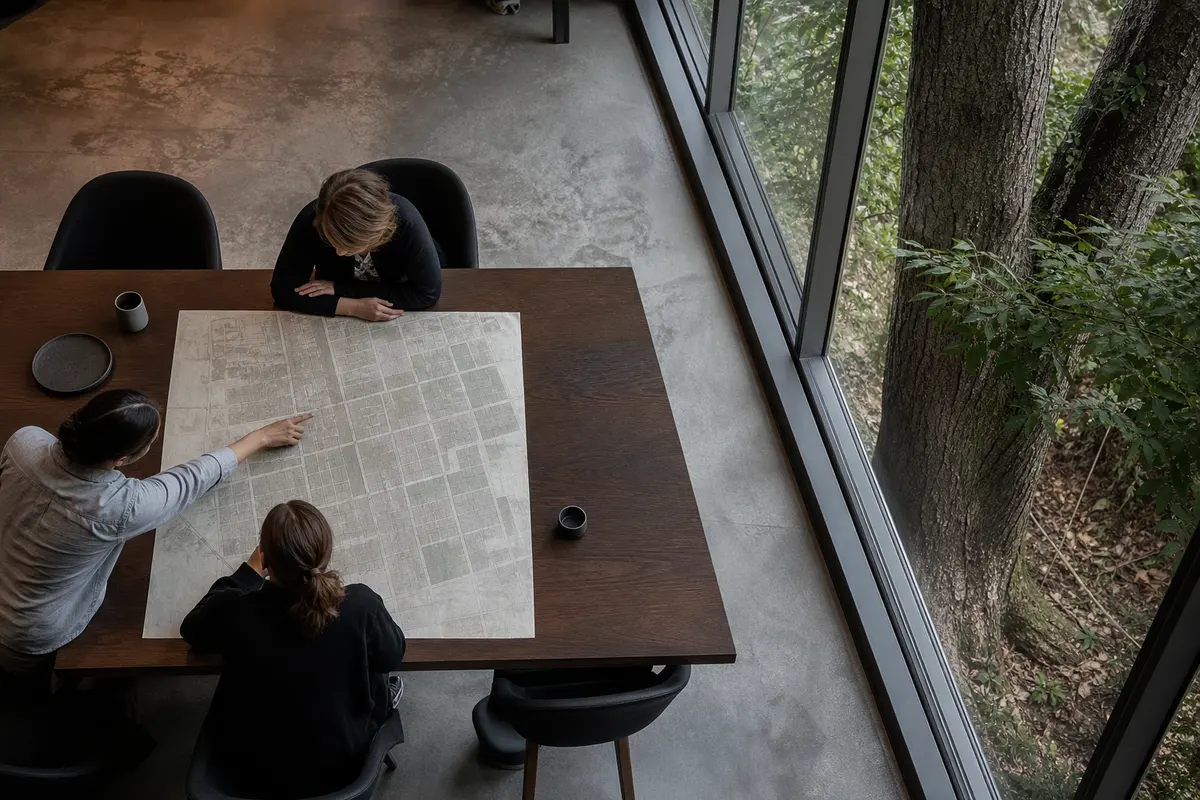 Editorial marketing planning scene for Frankfort, New York