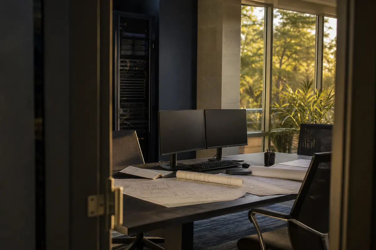 Editorial platform planning scene for Dedicated Hosting in Bay Shore, New York