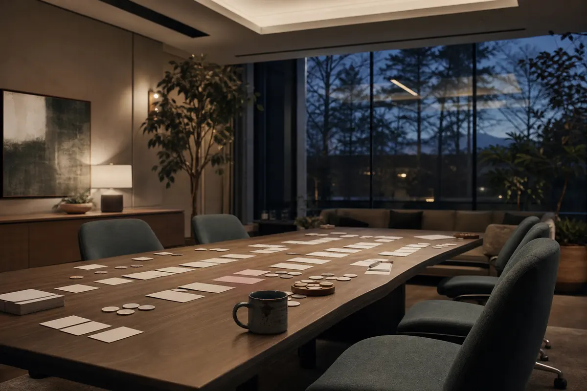 Editorial platform planning scene for ROI Dashboard in Lenox, New York