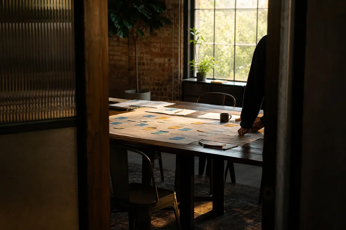 Editorial marketing planning scene for Penfield, New York