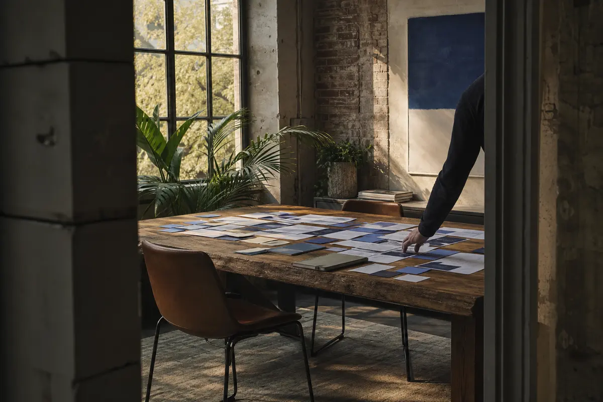 Editorial marketing planning scene for Legal News in Sweden, New York