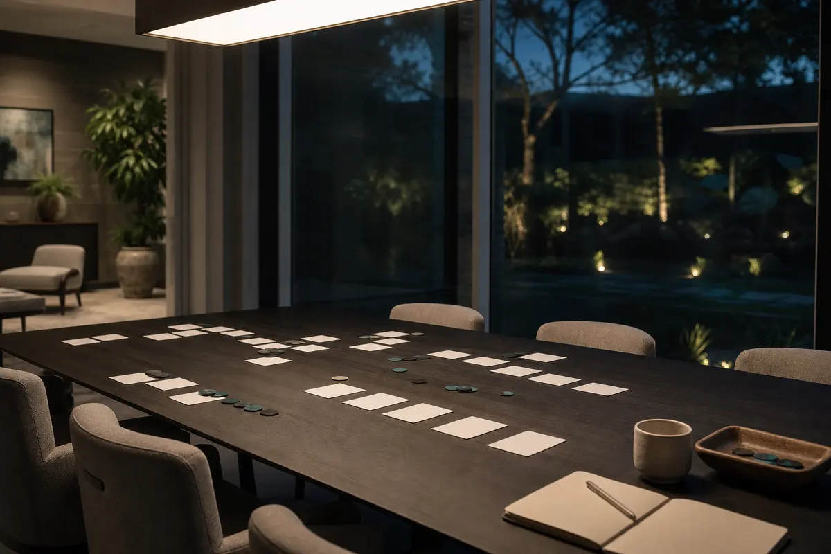 Editorial platform planning scene for Custom Software in Pendleton, New York