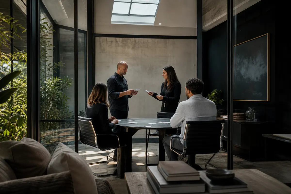 Editorial intake planning scene for Intake Coach in Kirkland, New York