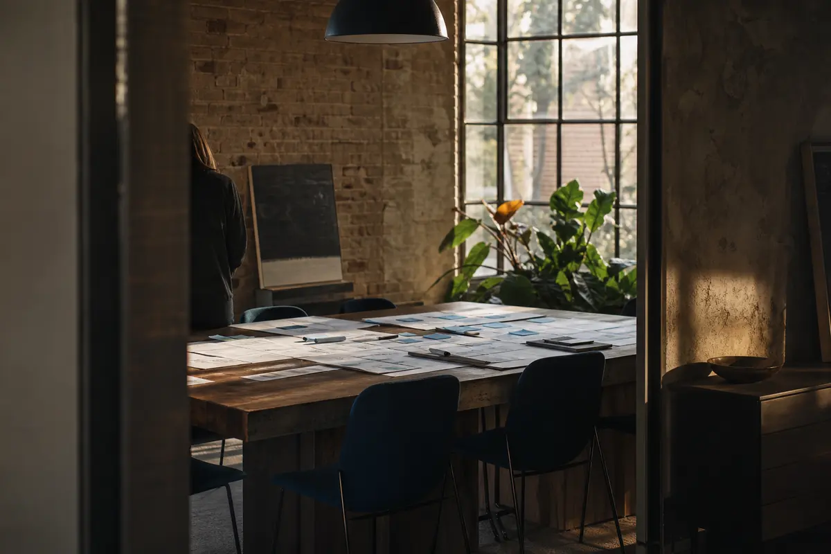 Editorial marketing planning scene for Programmatic SEO in Vienna, New York