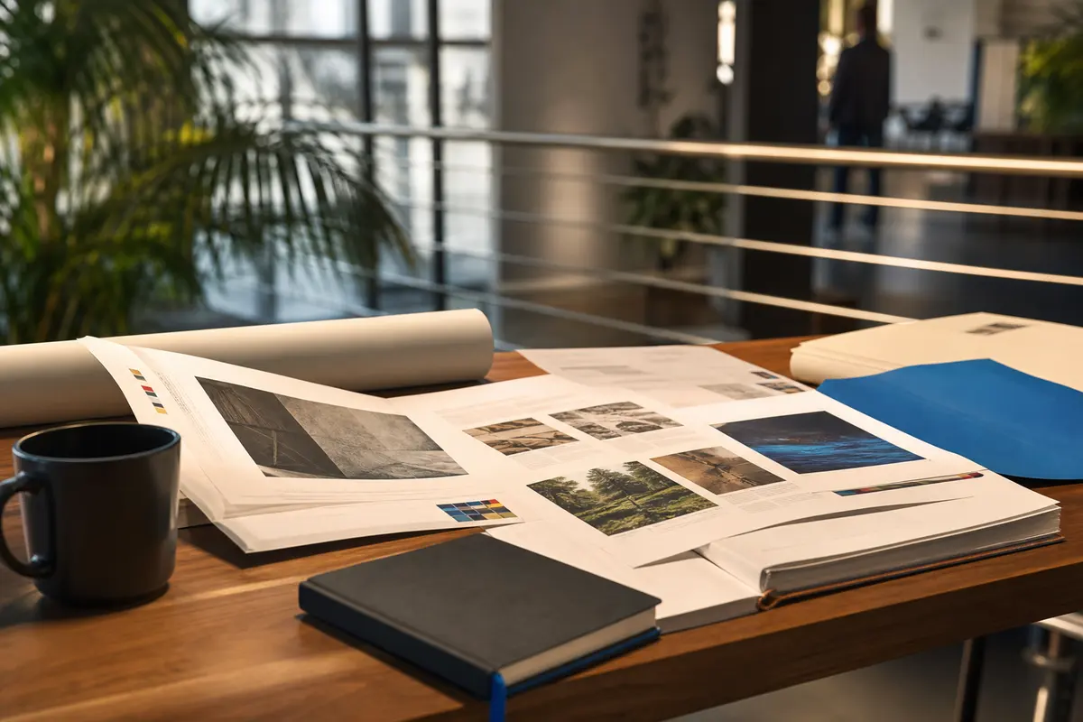 Editorial marketing planning scene for Lysander, New York
