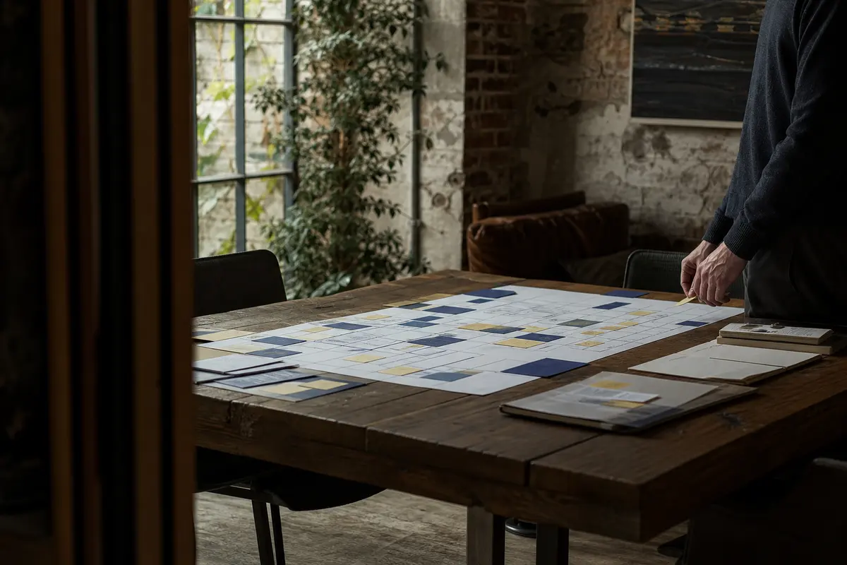 Editorial marketing planning scene for Local Service Ads in Pompey, New York