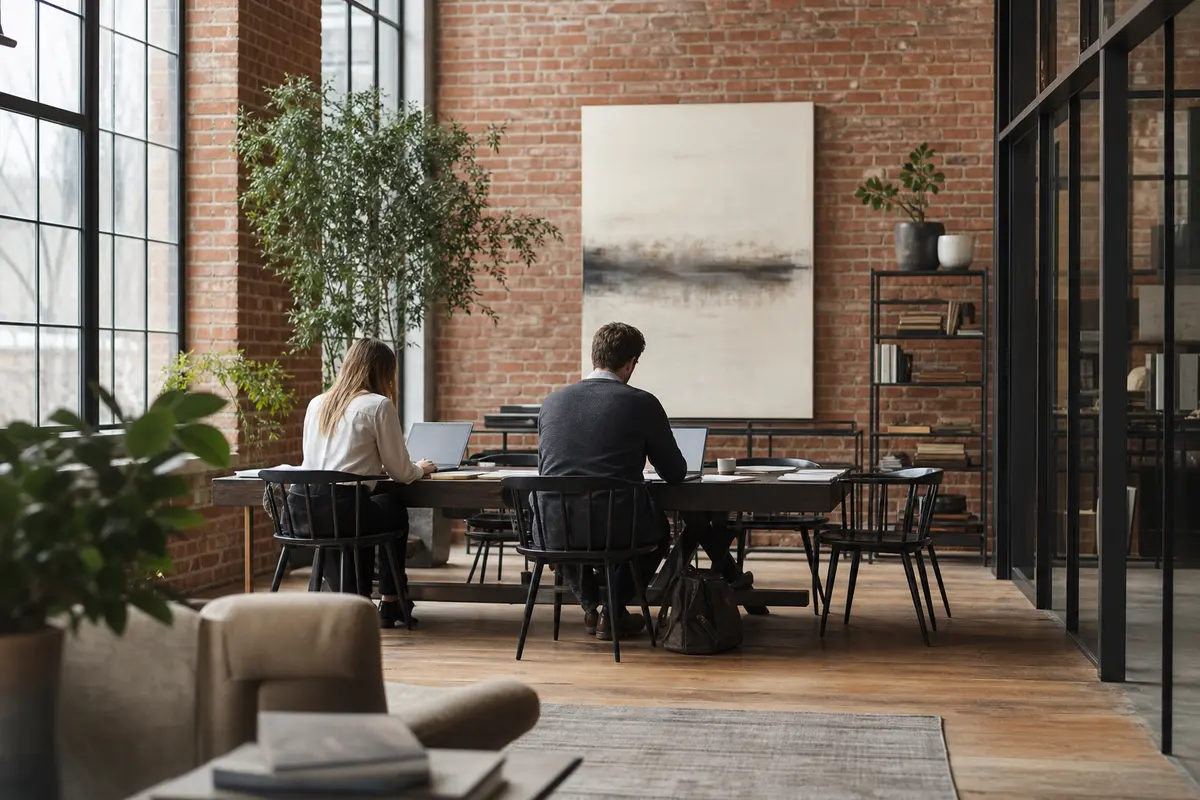 Editorial marketing planning scene for AI SEO in Skaneateles, New York
