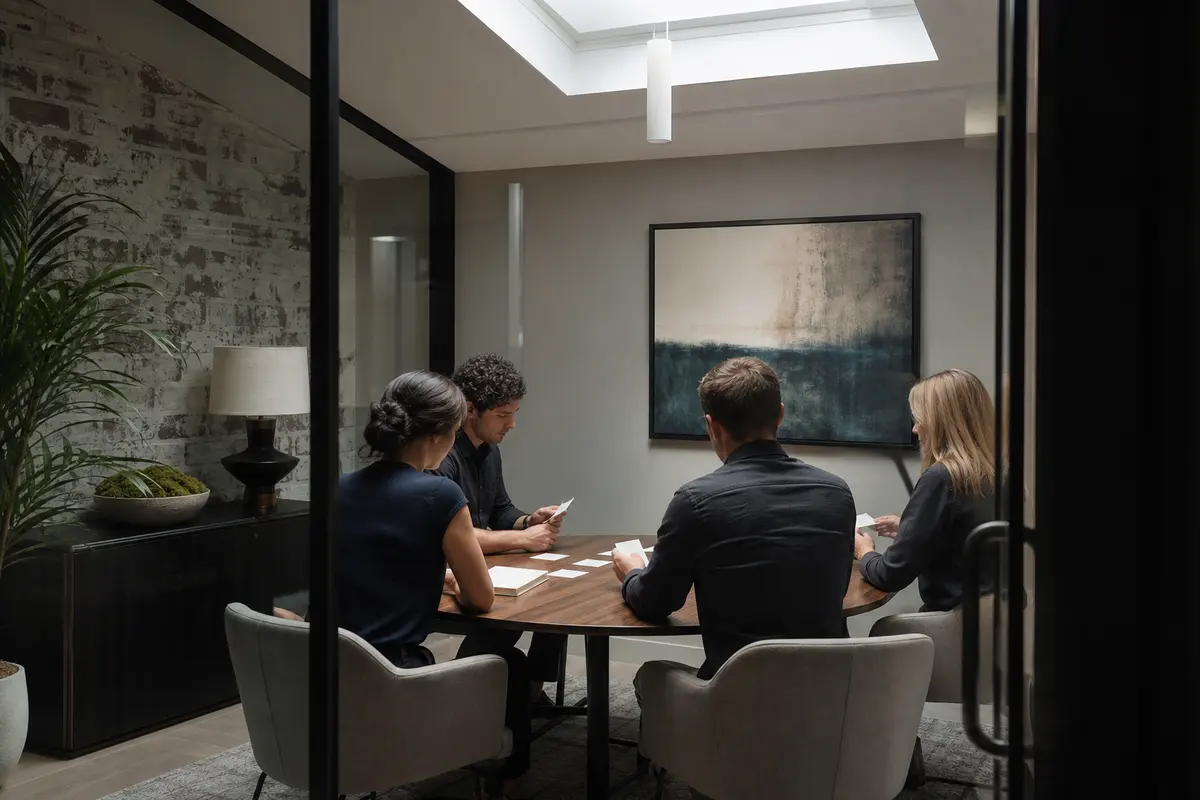 Editorial intake planning scene for Automation in Van Buren, New York