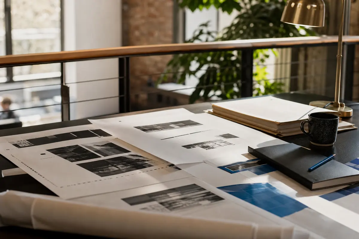 Editorial marketing planning scene for Crawford, New York