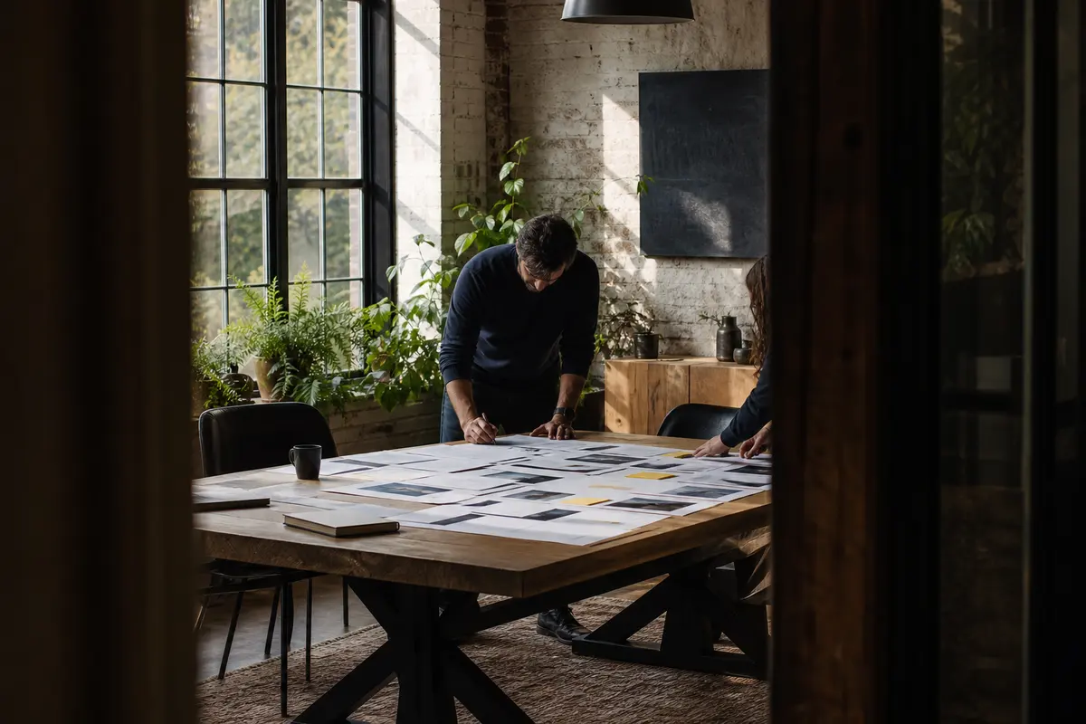 Editorial marketing planning scene for Programmatic SEO in Highlands, New York