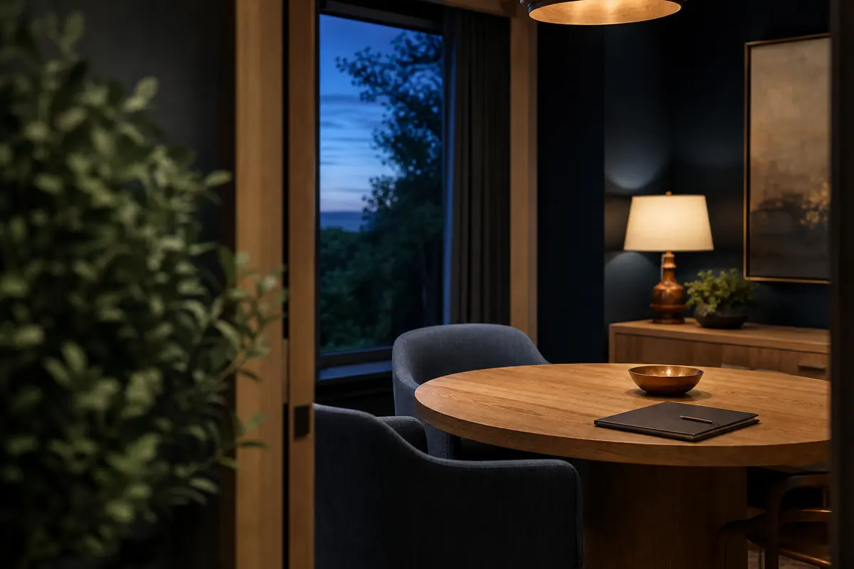 Editorial intake planning scene for AI Answering in Briarcliff Manor, New York