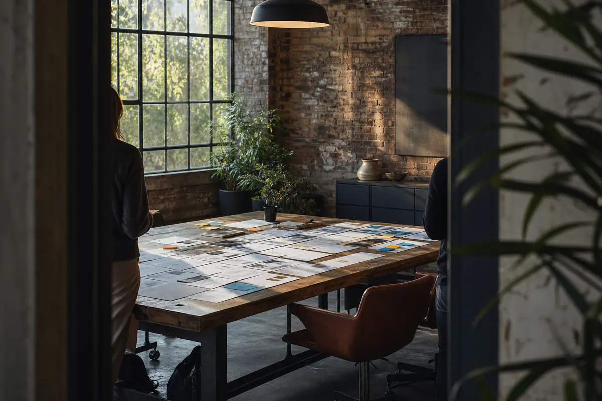 Editorial marketing planning scene for Brockport, New York