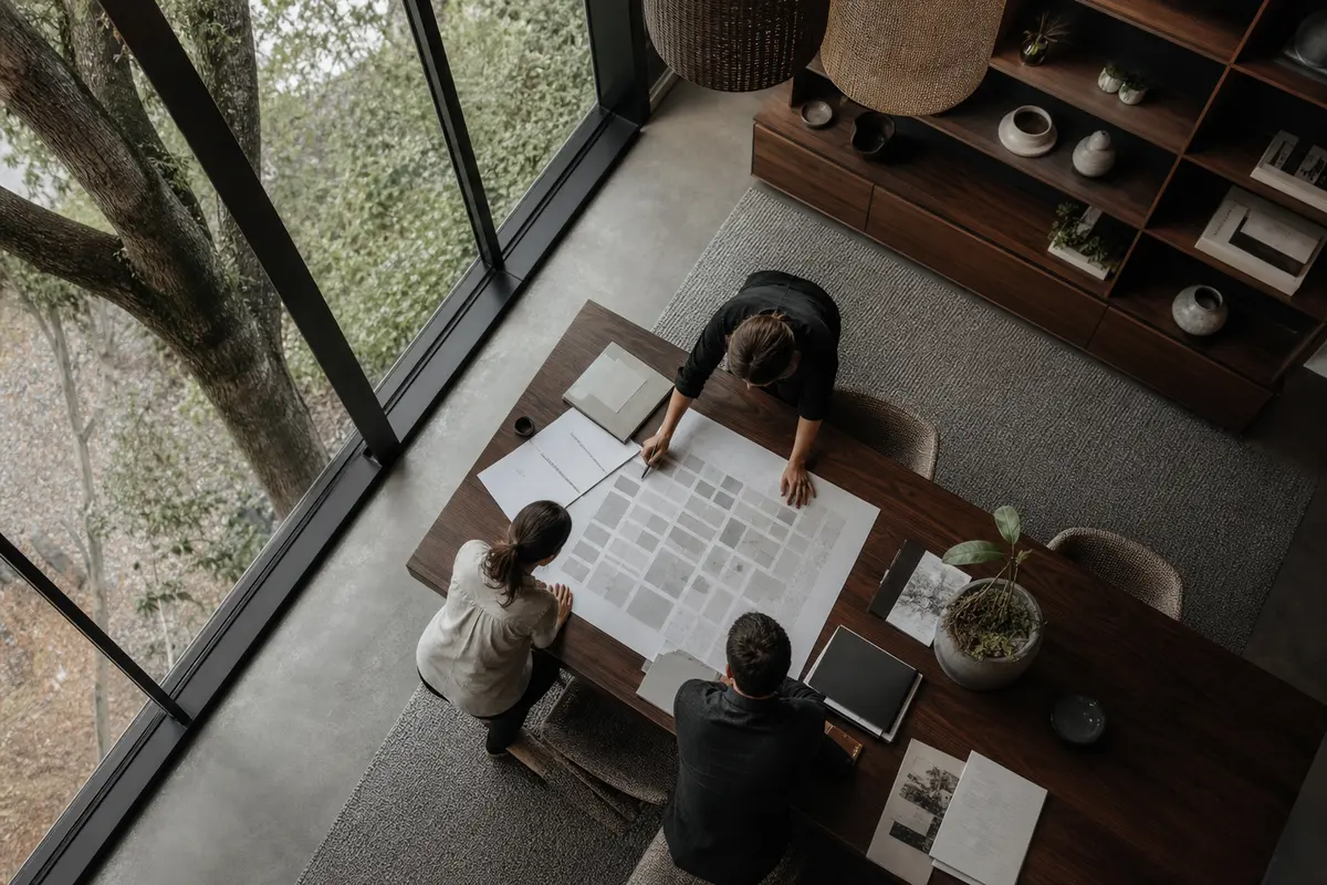 Editorial marketing planning scene for AI SEO in Massena, New York