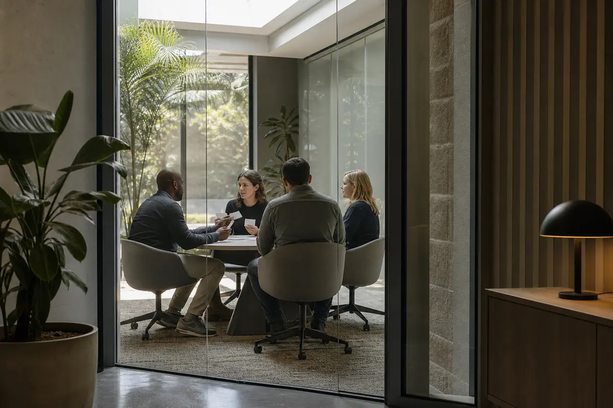 Editorial intake planning scene for Automation in Greenfield, New York