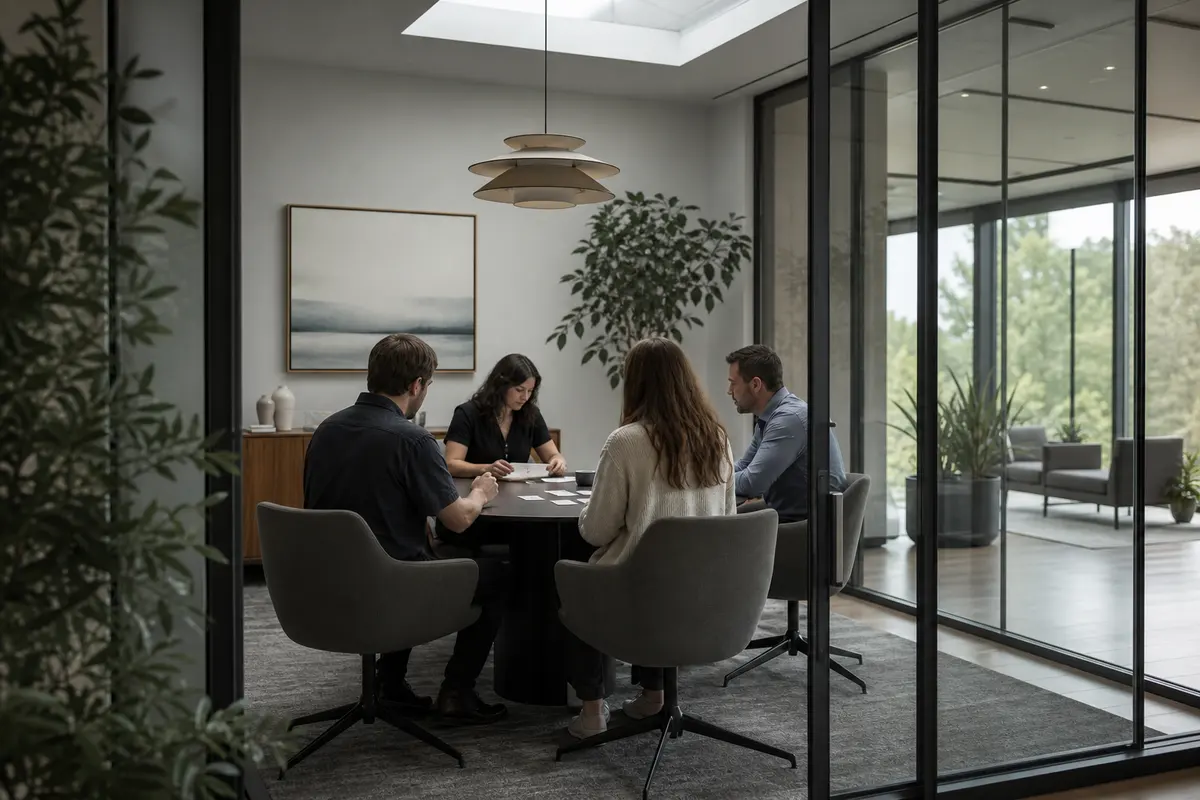 Editorial intake planning scene for Intake Coach in Halfmoon, New York