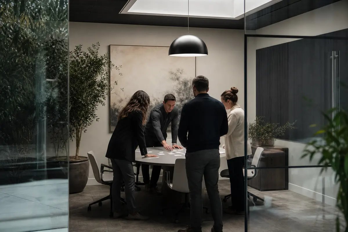 Editorial intake planning scene for Intake Coach in Malta, New York