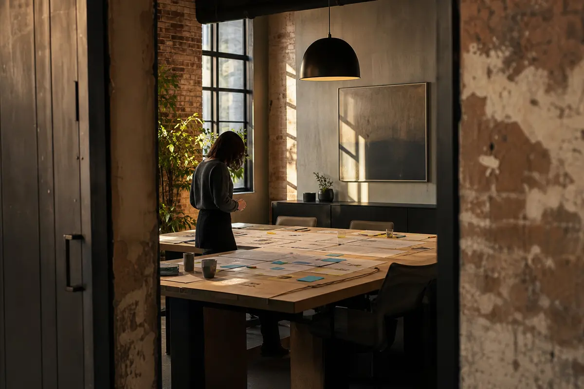 Editorial marketing planning scene for Malta, New York