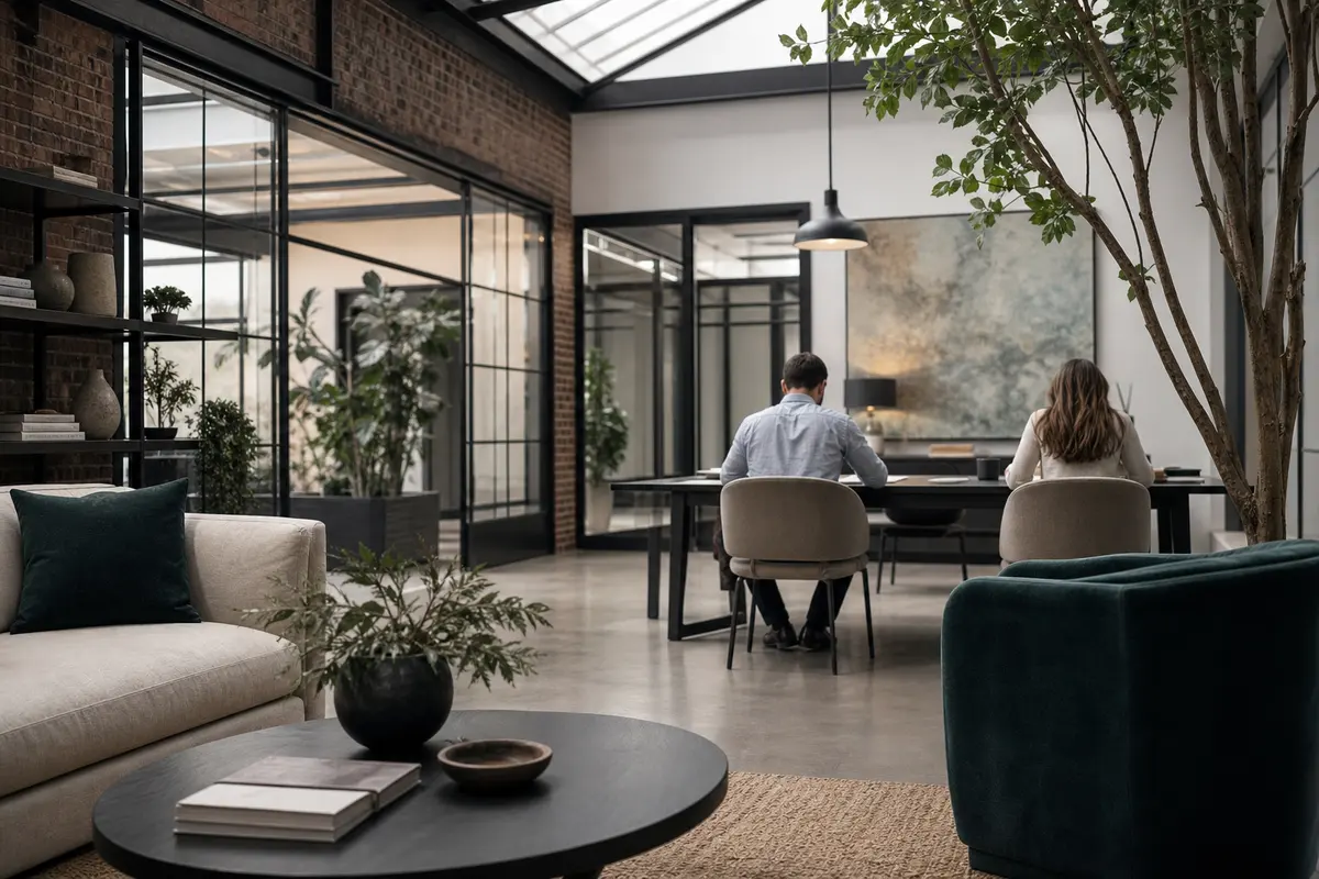 Editorial marketing planning scene for AI SEO in Wilton, New York