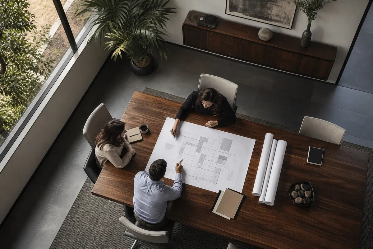 Editorial marketing planning scene for AI SEO in Duanesburg, New York
