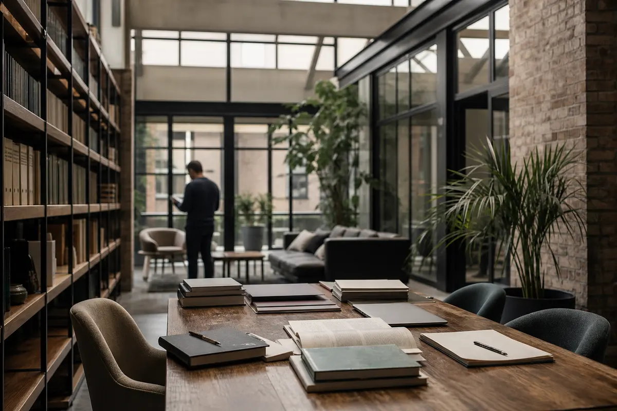 Editorial marketing planning scene for Corning, New York