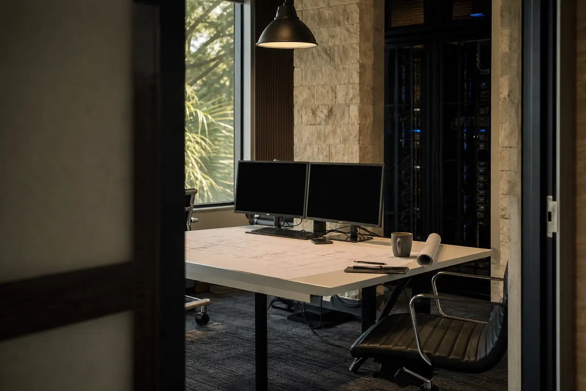 Editorial platform planning scene for Dedicated Hosting in Smithtown, New York