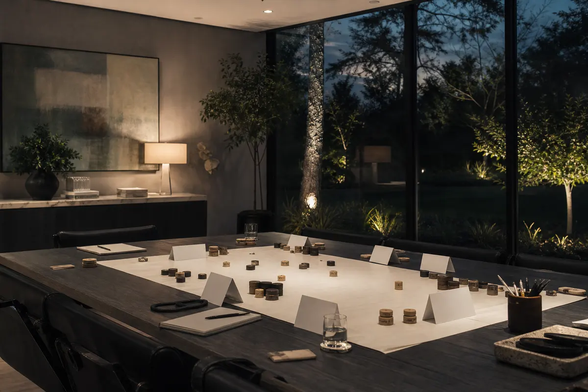 Editorial platform planning scene for Custom Software in Southampton, New York