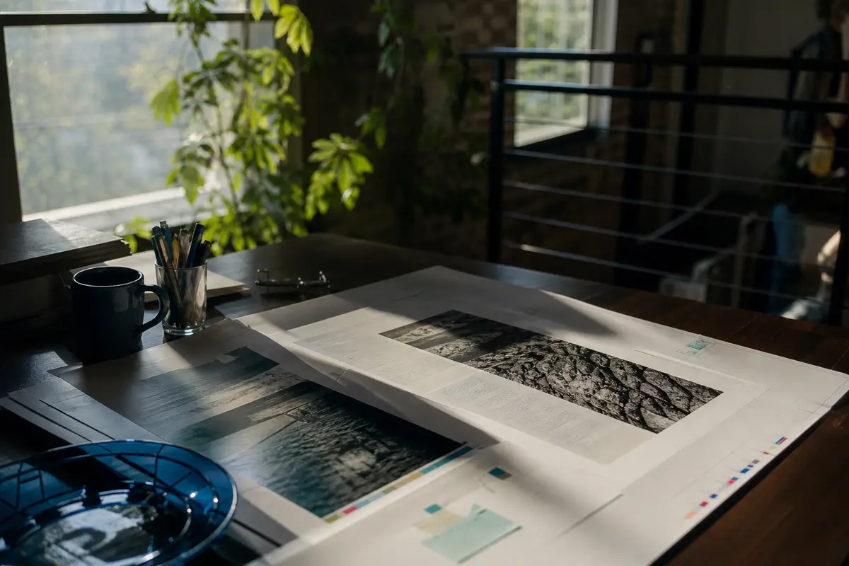 Editorial marketing planning scene for AI SEO in Esopus, New York
