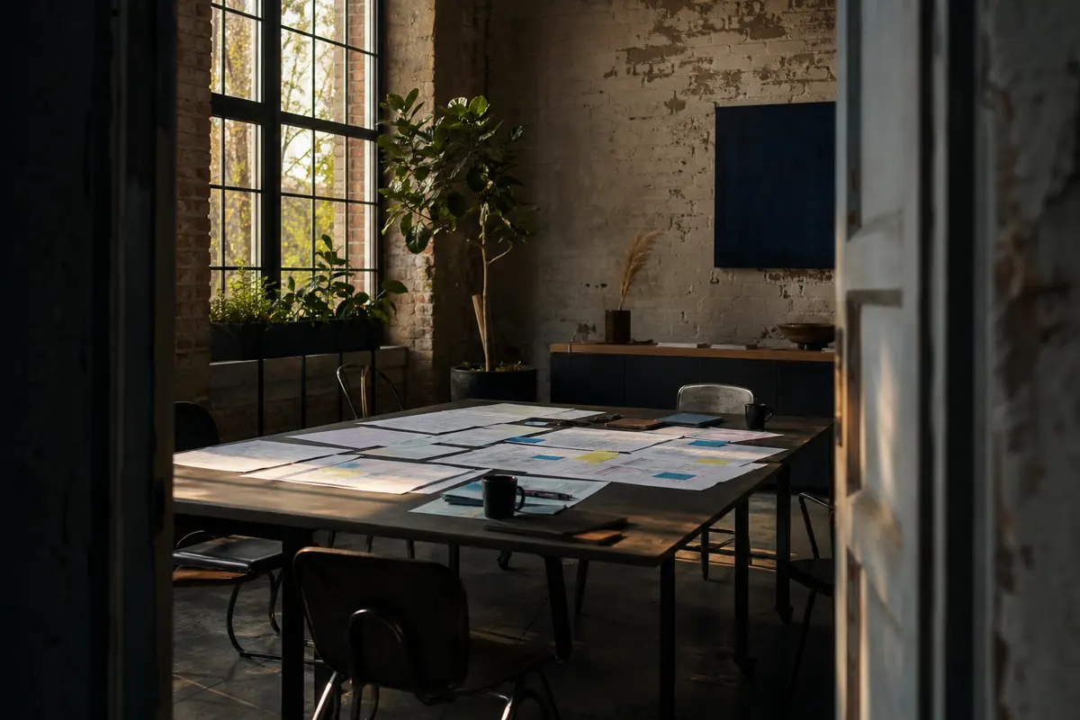 Editorial marketing planning scene for Gardiner, New York