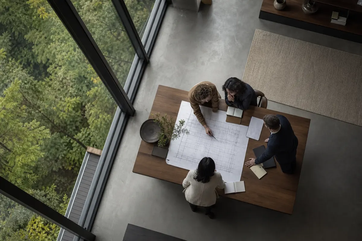 Editorial marketing planning scene for Lloyd, New York