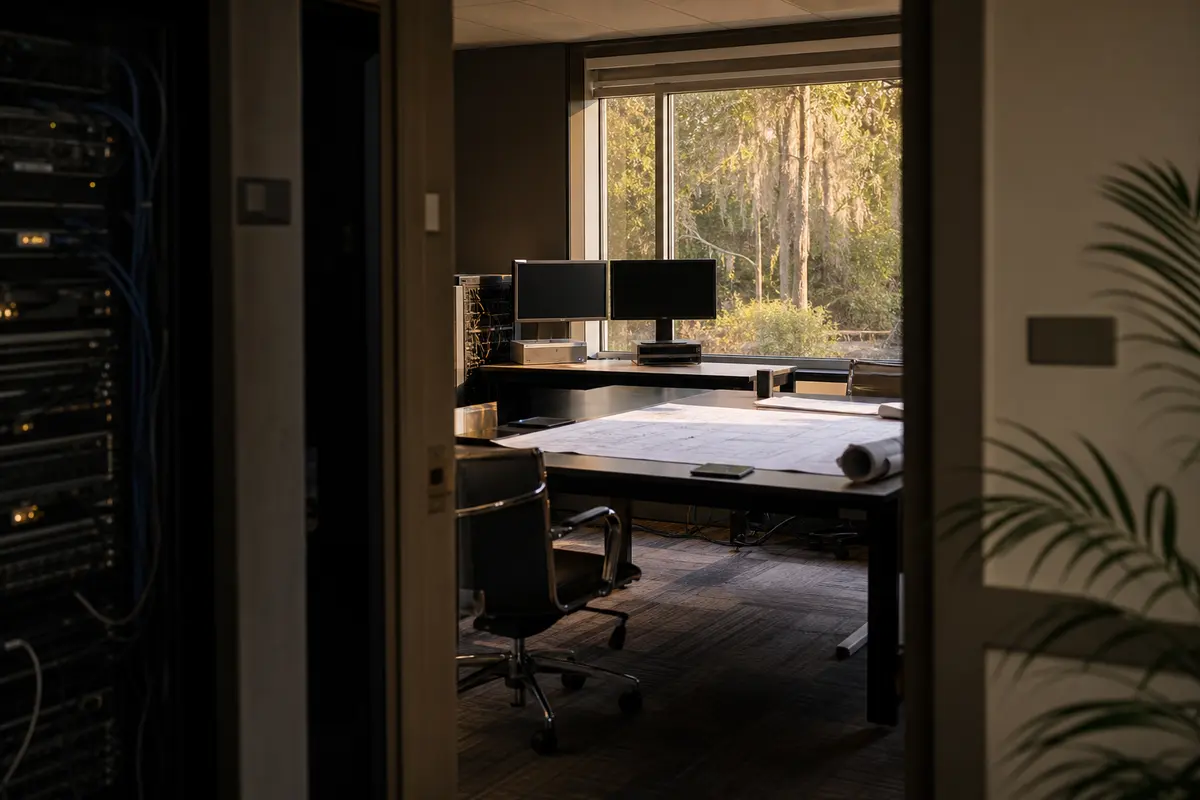 Editorial platform planning scene for Dedicated Hosting in Shawangunk, New York
