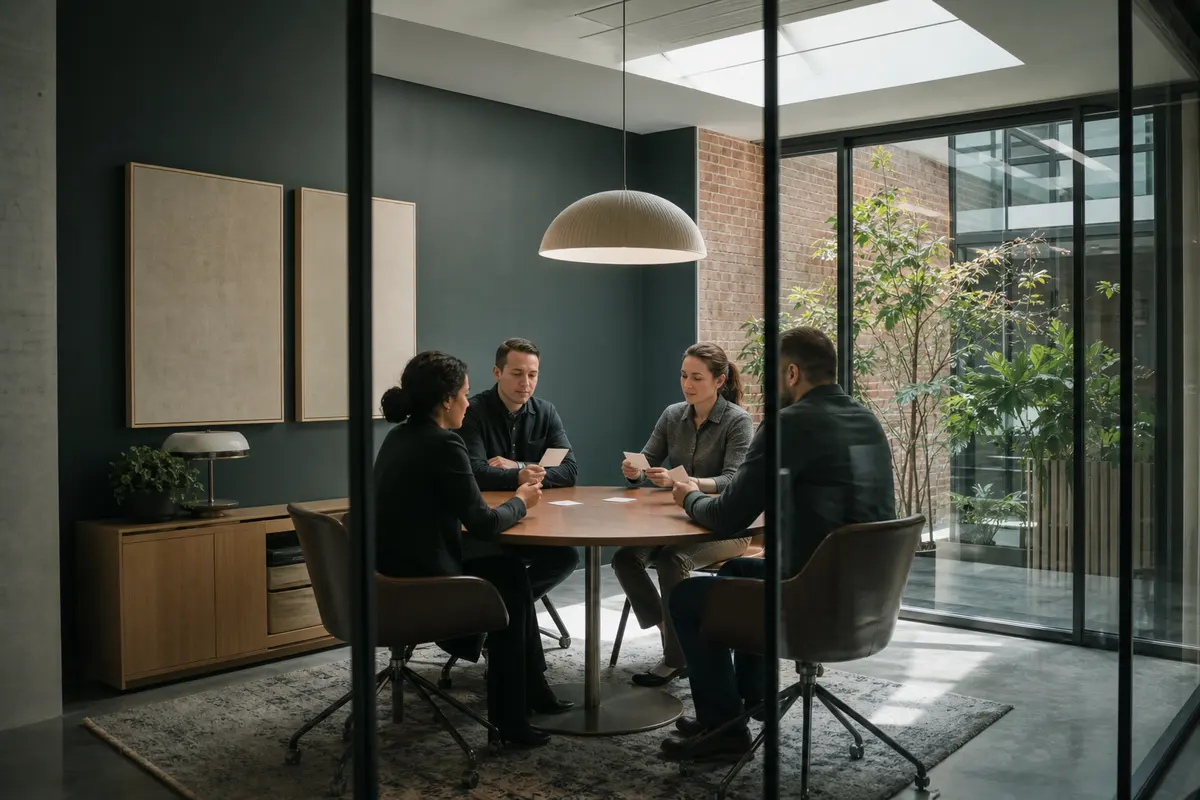 Editorial intake planning scene for AI Answering in Macedon, New York