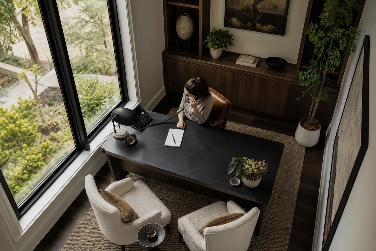 Editorial intake planning scene for Automation in Pound Ridge, New York