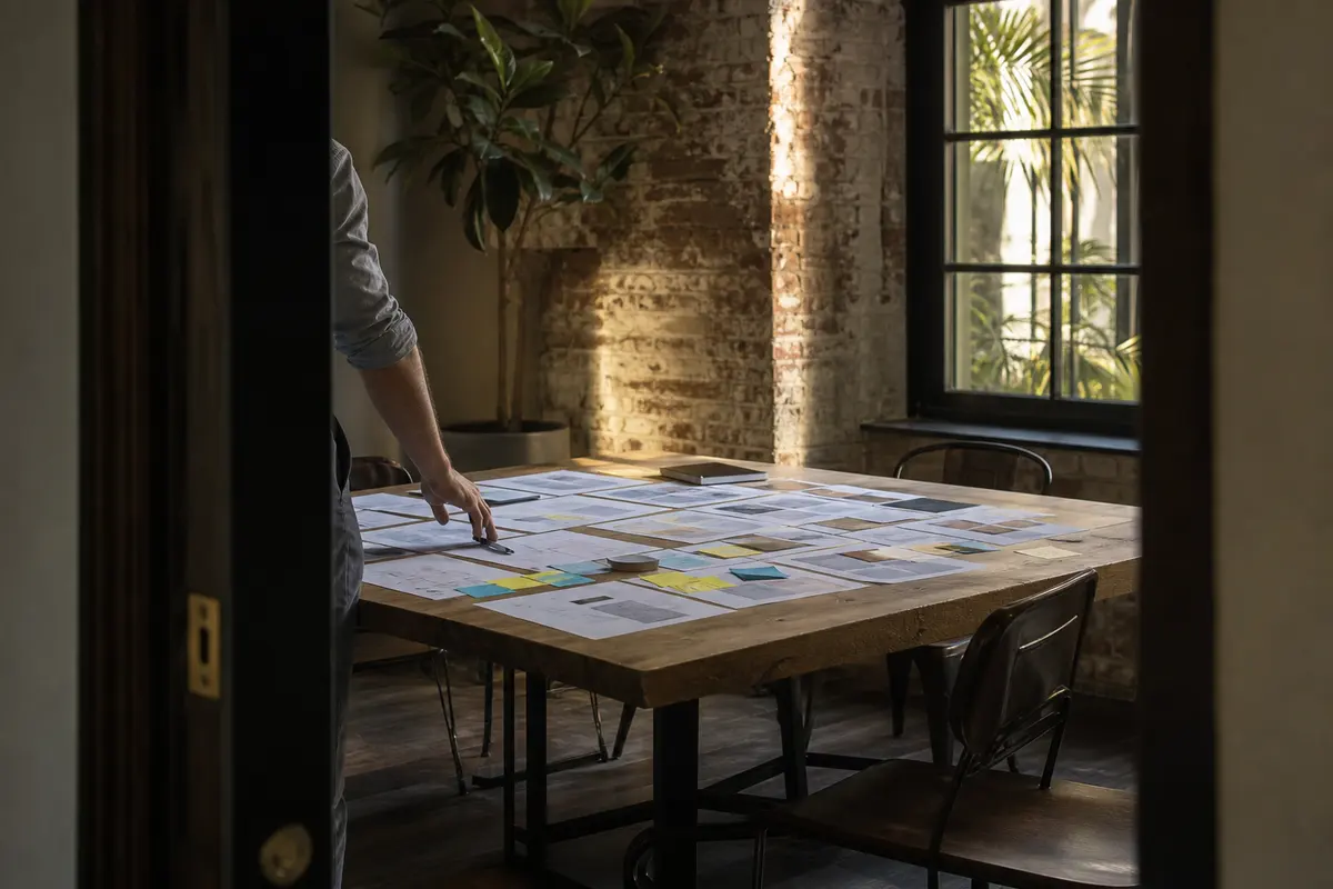 Editorial marketing planning scene for Commack, New York