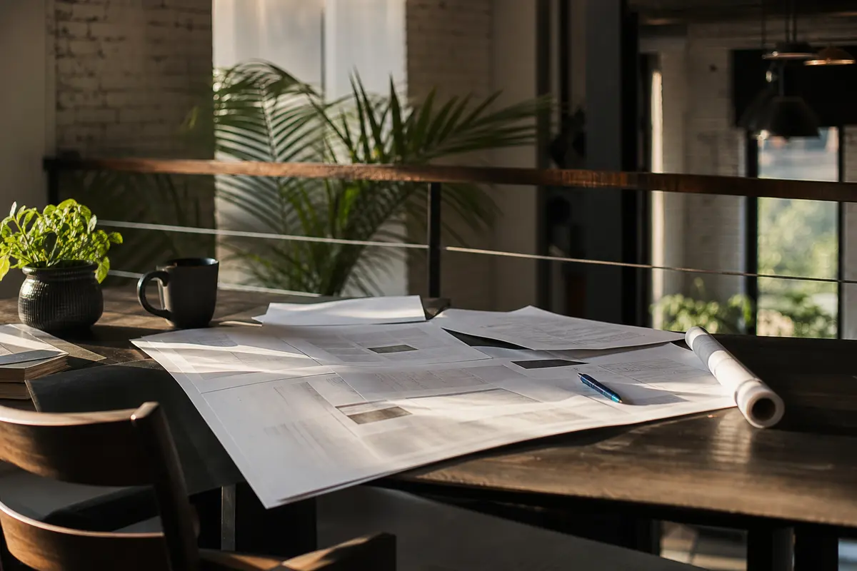 Editorial marketing planning scene for AI SEO in Coram, New York