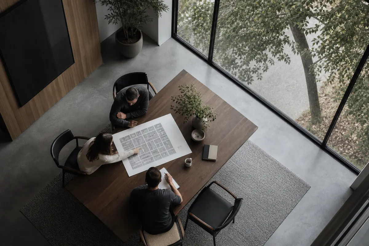 Editorial marketing planning scene for De Witt, New York