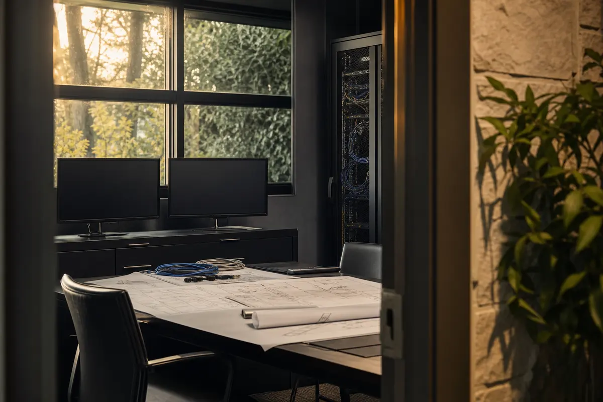 Editorial platform planning scene for Dedicated Hosting in Dix Hills, New York
