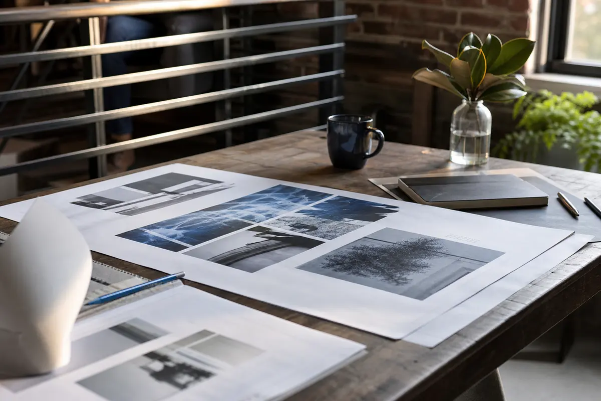 Editorial marketing planning scene for East Aurora, New York