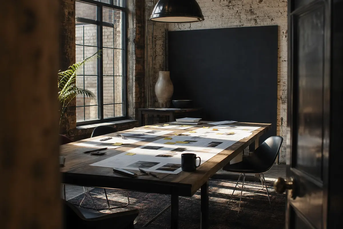 Editorial marketing planning scene for East Farmingdale, New York