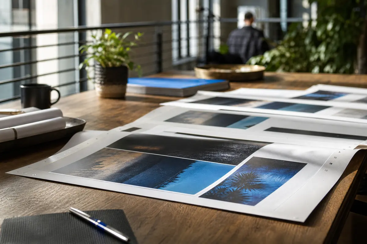 Editorial marketing planning scene for AI SEO in Hauppauge, New York
