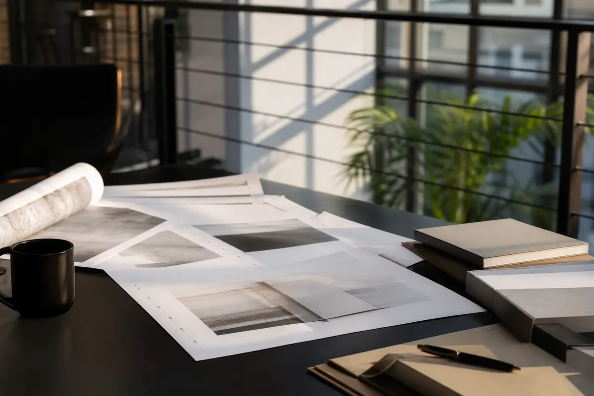 Editorial marketing planning scene for AI SEO in Horseheads, New York