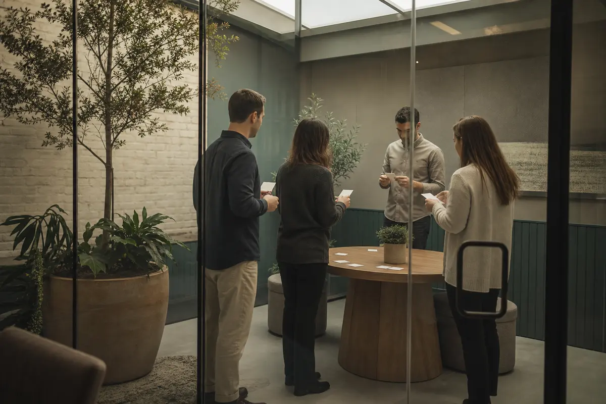 Editorial intake planning scene for Automation in Hudson, New York